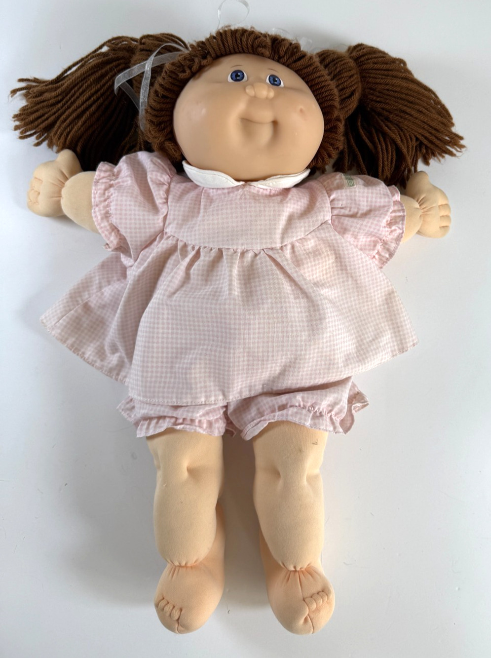 Cabbage Patch Kids 15th Anniversary Doll 1998 Mattel 16" Brown Hair Blue Eyes